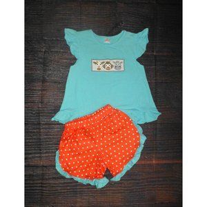 Boutique Girls Jungle Zoo Animals Giraffe Monkey Zebra Shorts Outfit Set
